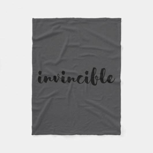 Invincible - Motivational  Fleece Deken (Voorkant)