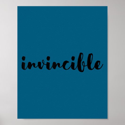 Invincible - Motivational  Poster (Voorkant)