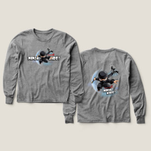 Invincible Ninja Kidz Enfant tri-mélange à manch