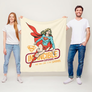 Invincie Supergirl Retro Grafisch Fleece Deken