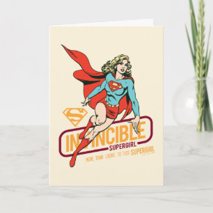 Invincie Supergirl Retro Grafisch Kaart