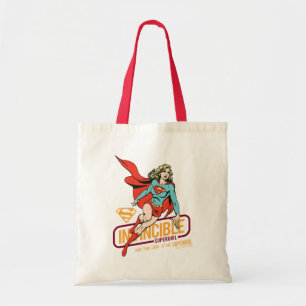 Invincie Supergirl Retro Grafisch Tote Bag