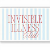 'Invisible Illness Club' Cute Spoonie Sticker (Recto)