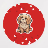 Invisible Leash Dog Memorial Art - Hij is er nog s Labels (Design 2)