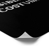 Invisible Man Costume Funny Lazy Halloween Party  Poster (Hoek)