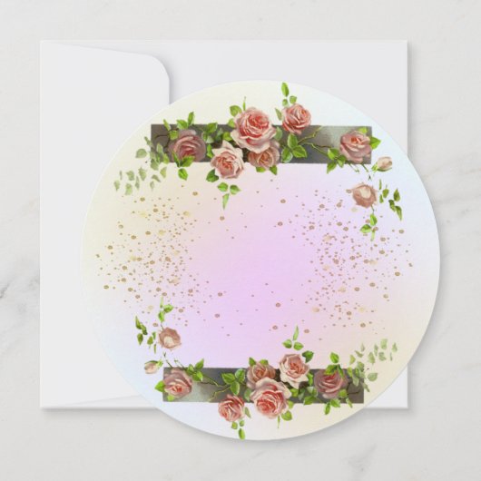 Invitación  20 cumpleaños con rosas perso kaart (Achterkant)