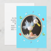 Invitacion a Baby Shower Kaart (Voorkant / Achterkant)