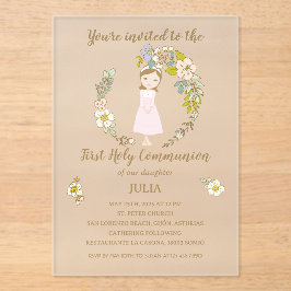Invitación acrílico JULIA Primera Comunión Acryl Uitnodigingen