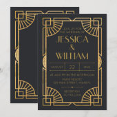 Invitación Art Deco Wedding Invitation (Devant / Derrière)