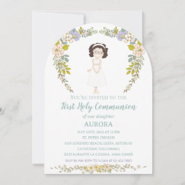 Invitación AURORA Primera Comunión Kaart