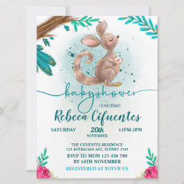 Invitación Baby Shower Canguro Kaart