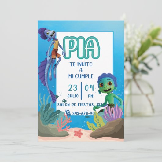 Invitación Birthday invitation (Debout devant)