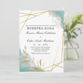 Invitación boda marsala en español invitation (Debout devant)
