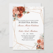 Invitación boda marsala en español invitation (Devant)