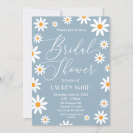 Invitación Boho Daisies Bridal Shower party Kaart