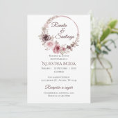 Invitación Boho Spanish Wedding Invitation (Debout devant)