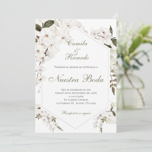 Invitación Boho Spanish Wedding Invitation (Debout devant)