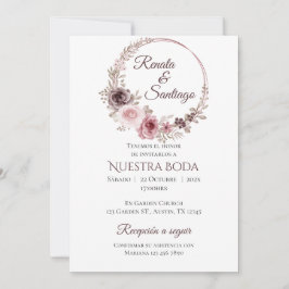 Invitación Boho Spanish Wedding Invitation Kaart