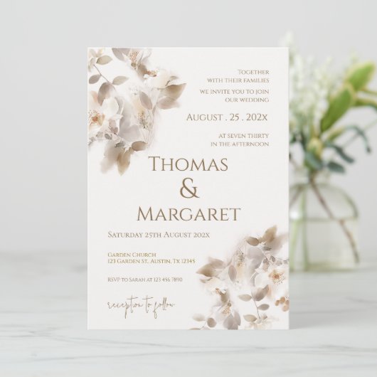 Invitación Boho Wedding Invitation (Debout devant)