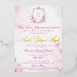 Invitacion Cherry Blossom Folie Uitnodiging