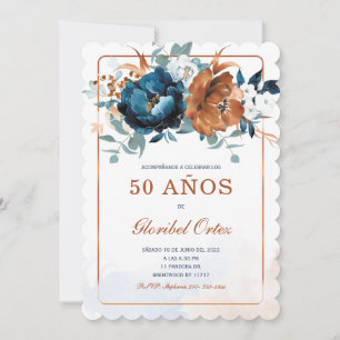 Invitación de 50 Años Mujer Kaart