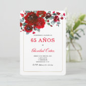 Invitación de 65 Años Mujer Kaart (Staand voorkant)