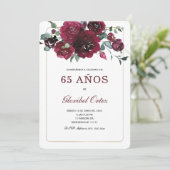 Invitación de 65 Años Mujer Kaart (Staand voorkant)