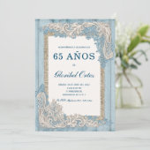 Invitación de 65 Años Mujer Kaart (Staand voorkant)