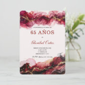 Invitación de 65 Años Mujer Kaart (Staand voorkant)