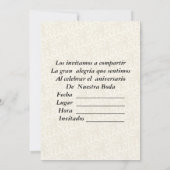 Invitacion de Aniversario de bodas Kaart (Achterkant)