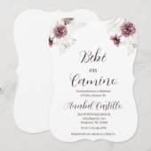 Invitación de baby shower de flores silvestres kaart (Voorkant / Achterkant)