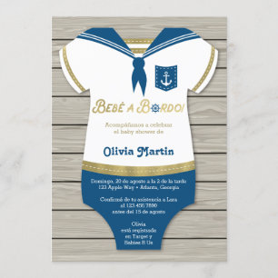 Invitación de Baby shower, Pequeño marinero Kaart