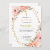 Invitacion de bautismo kaart (Voorkant / Achterkant)