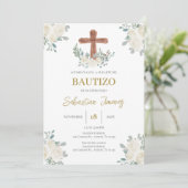 Invitación de bautizo en español kaart (Staand voorkant)
