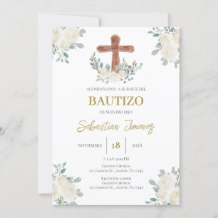 Invitación de bautizo en español kaart