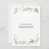 Invitación de bautizo-neutraal kaart (Achterkant)