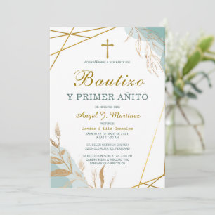 Invitación de Bautizo Y Primer Añito Invitation