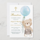 Invitación de Bautizo Y Primer Añito Invitation (Devant)