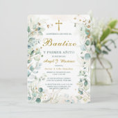 Invitación de Bautizo Y Primer Añito Kaart (Staand voorkant)