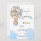 Invitación de Bautizo y primer año en español Kaart (Voorkant)