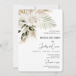 Invitación de boda de oro kaart
