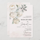 Invitación de boda de oro kaart (Voorkant / Achterkant)