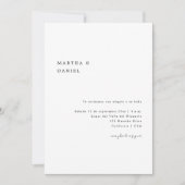 invitación de boda elegante | Spaanse bruiloft Kaart (Voorkant)