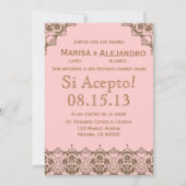Invitacion de Boda en español / Faire-part de mari (Devant)