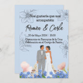 Invitación de Boda Kaart (Voorkant / Achterkant)