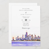Invitación de Boda Skyline Invitation (Devant / Derrière)