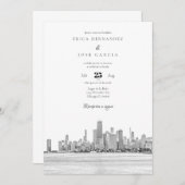 Invitación de Boda Skyline Invitation (Devant / Derrière)