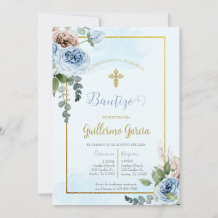 Invitación de boho para bautismo kaart