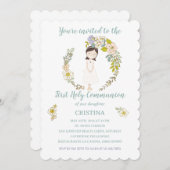 Invitación de Comunión CRISTINA Kaart (Voorkant / Achterkant)