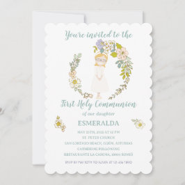 Invitación de Comunión ESMERALDA Kaart